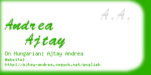 andrea ajtay business card